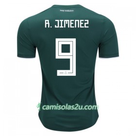 Camisolas de Futebol México R.Jimenez 9 Equipamento Principal Copa do Mundo 2018 Manga Curta